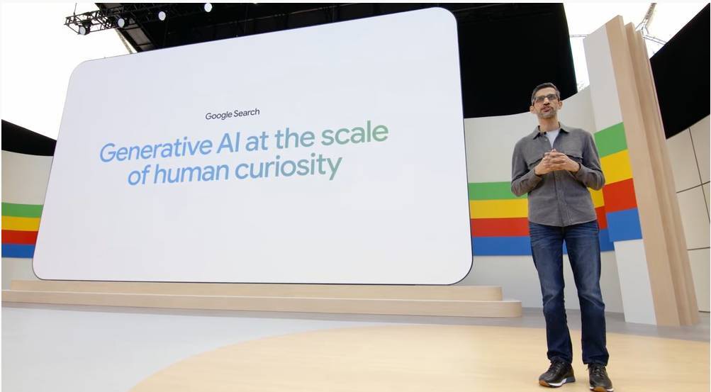 Event aimed at Google developers in 2024. "Generative AI on the scale of human curiosity" - Image: Google